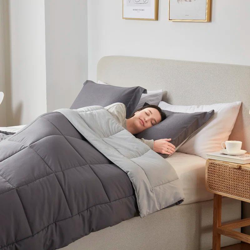 Nestl Nestl All Season Solid Lightweight Down Alternative Reversible Comforter