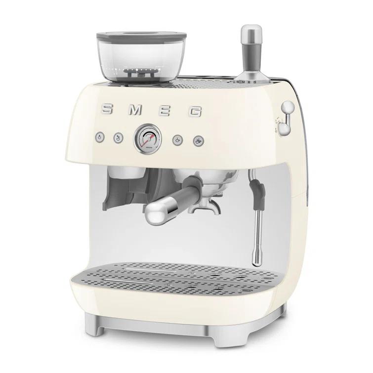 SMEG Cream Semi-Automatic Espresso Machine with Milk Frother
