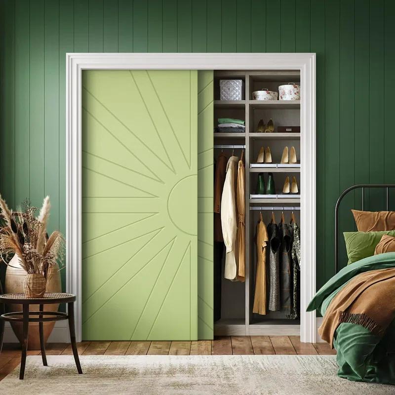 Calhome Hollow Paneled Painted Sliding Closet Doors