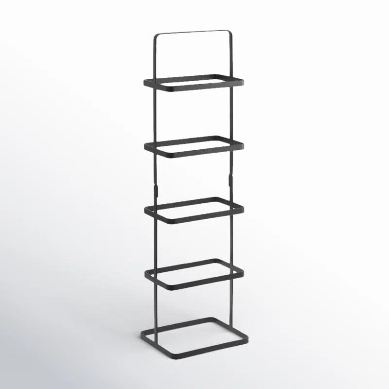 Yamazaki Home Steel Upright 5 Pair Shoe Rack with Handle