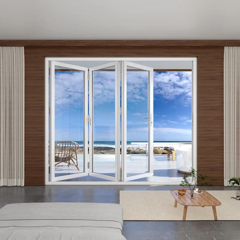 FOREVERDOORS Foever Doors 3 Panel, Folded Out, Folding Patio Door, Aluminum Folding Door