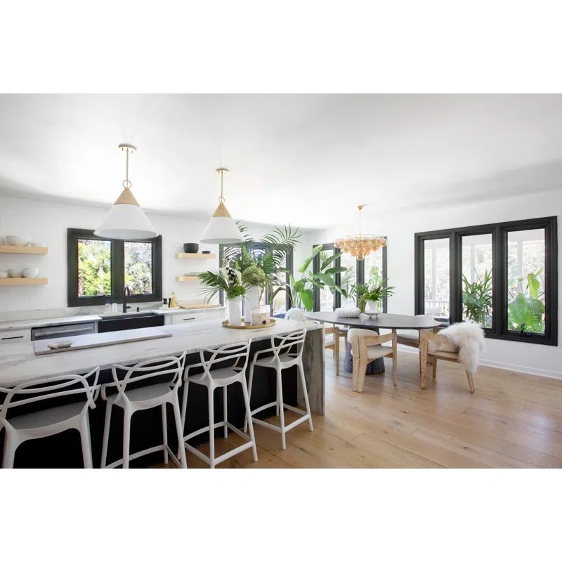 Rooney Pendant Light - White and Natural / 18"