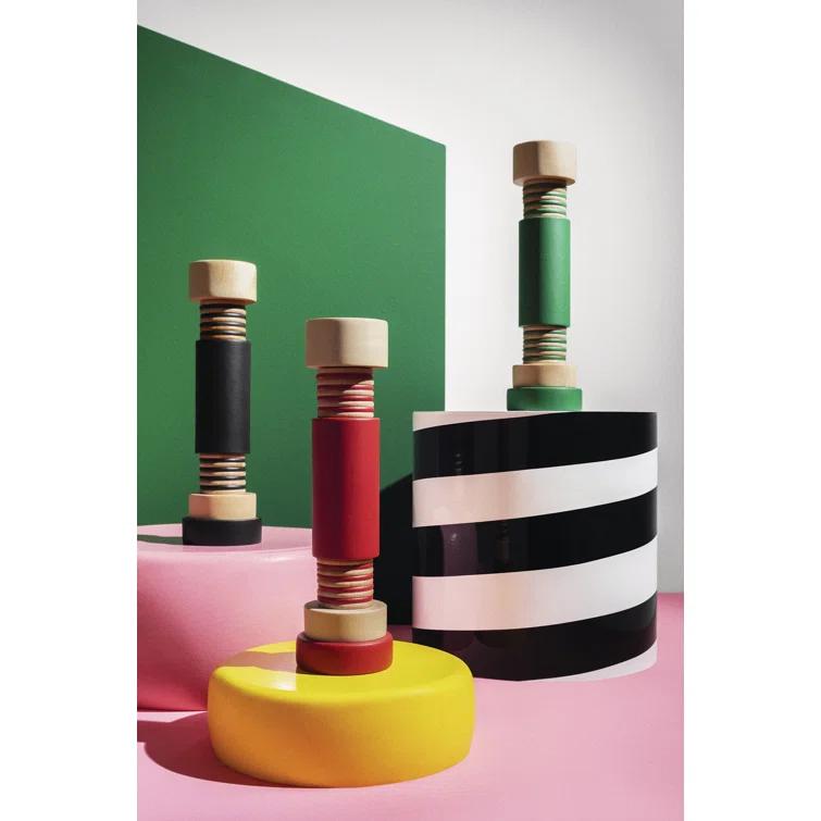 Natural Red Beechwood Totem Pepper and Spice Mill