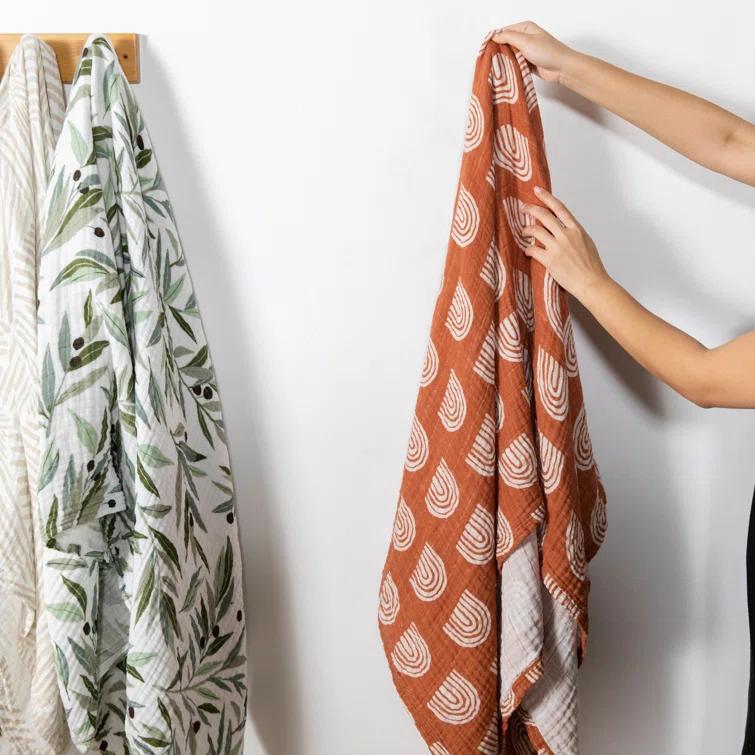 Olive Branches Organic Muslin Swaddle