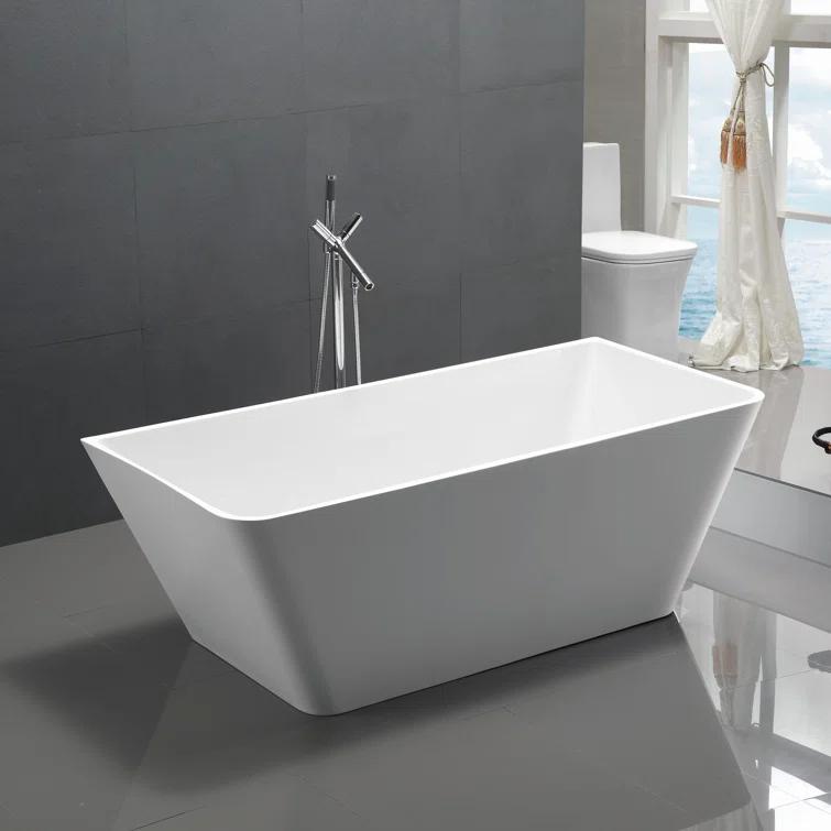 ANZZI 67'' x 31.5'' Freestanding Soaking Acrylic Bathtub FT-AZ099