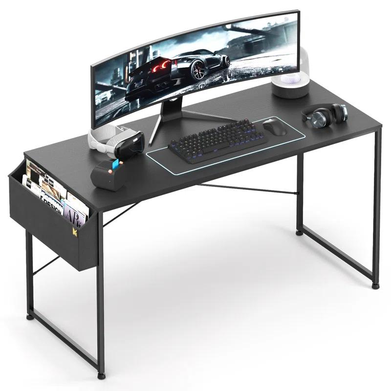 17 Stories Office Desk Computer Desk Adjustable Table Feet with Additional Storage Bag