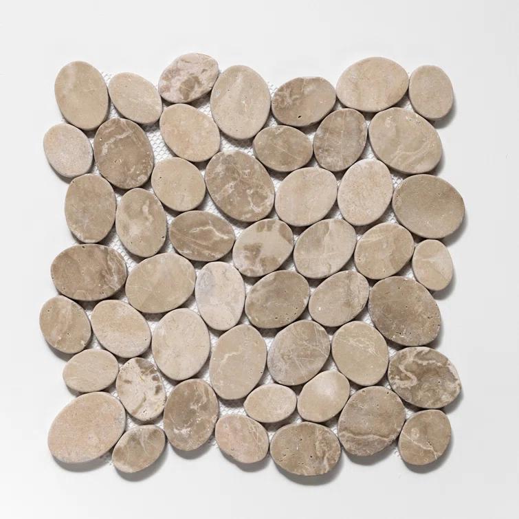 Cruz Bay Studio Natural Stone Pebbles Mosaic Wall & Floor Tile