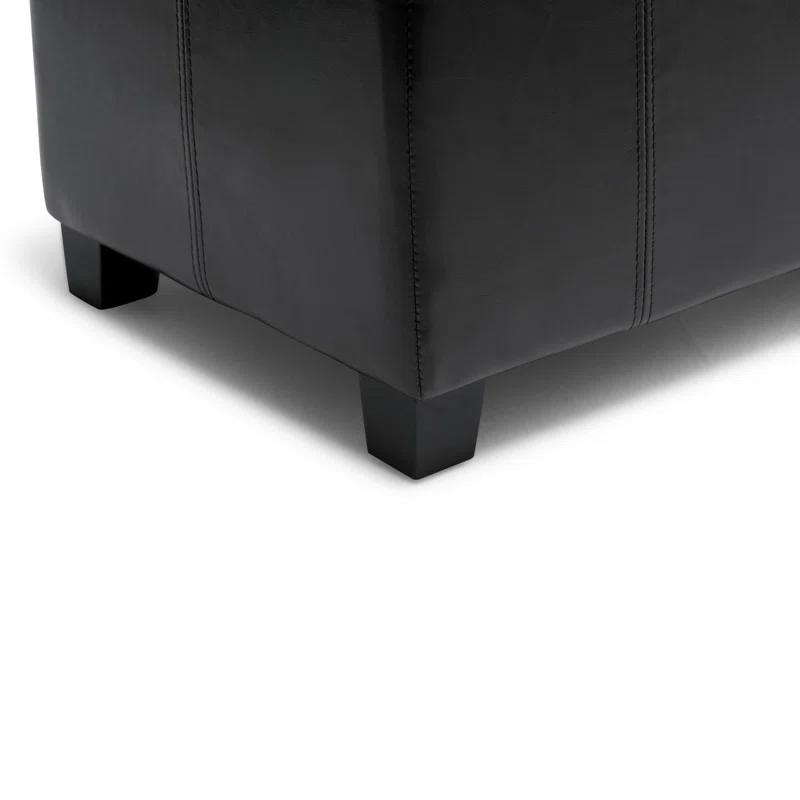 Dover Faux Leather Ottoman