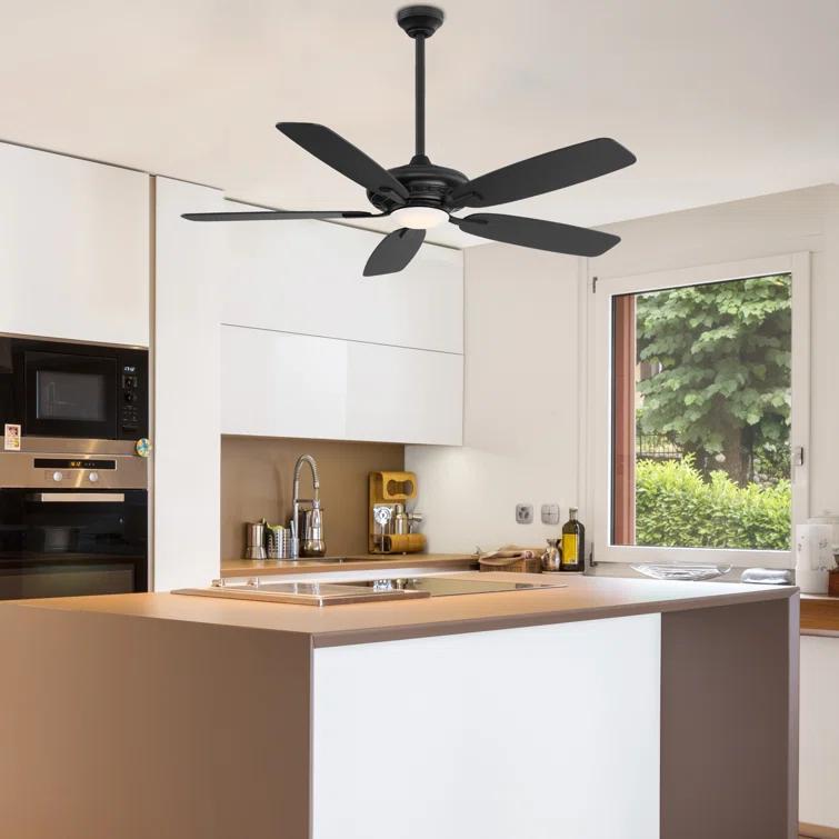 Minka Aire 52'' Laskintown 5 - Blade LED Standard Ceiling Fan with Remote Control and Light Kit Included