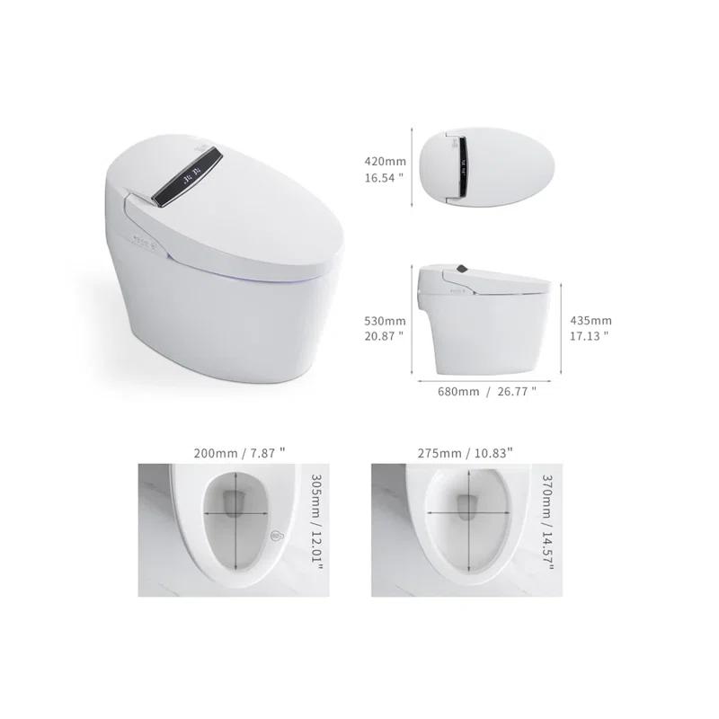 Homary GPF Elongated Back To Wall Toilets (Seat Included)
