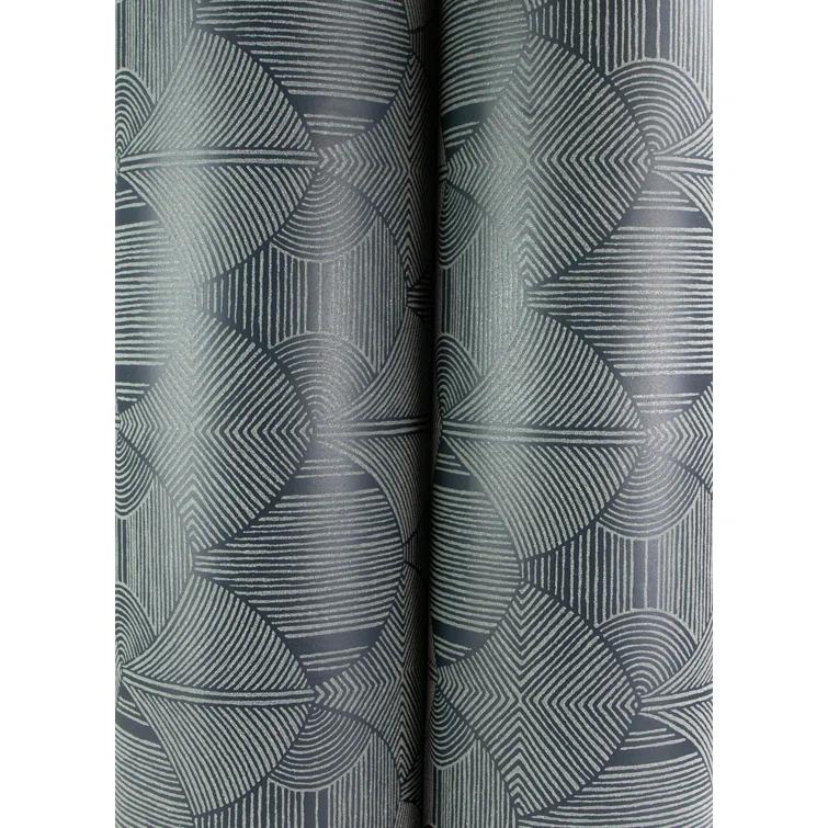 A-Street Prints Meyberg Silver Geometric Wallpaper | Perigold