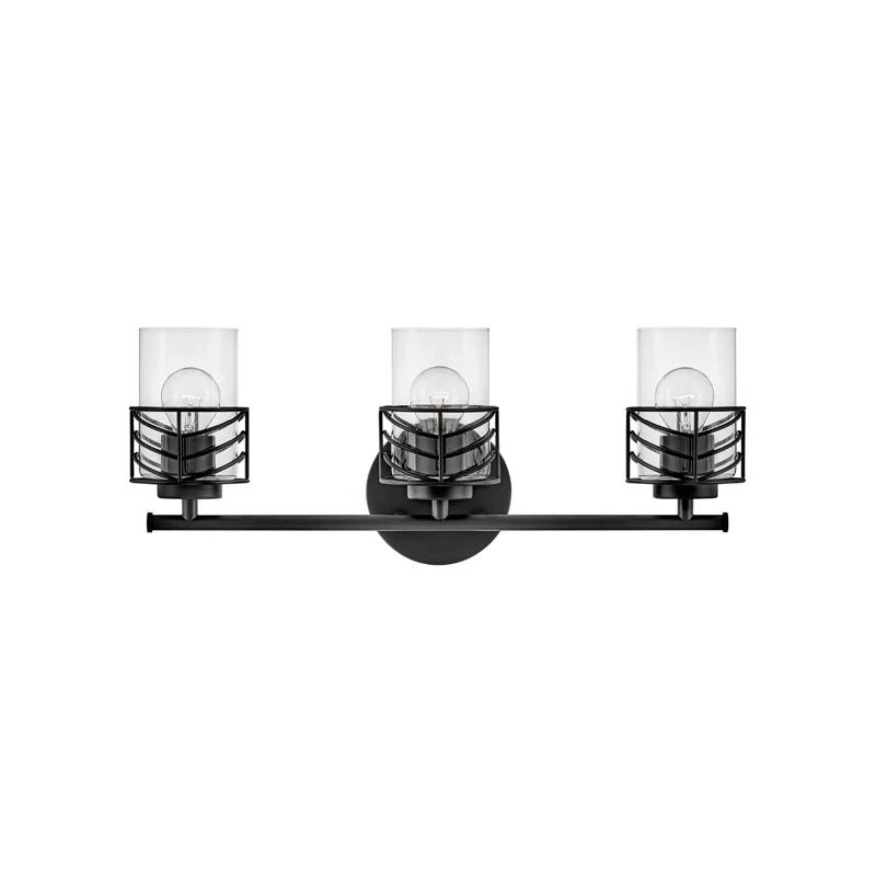 Hinkley Della Three-Light Chevron Bath Vanity