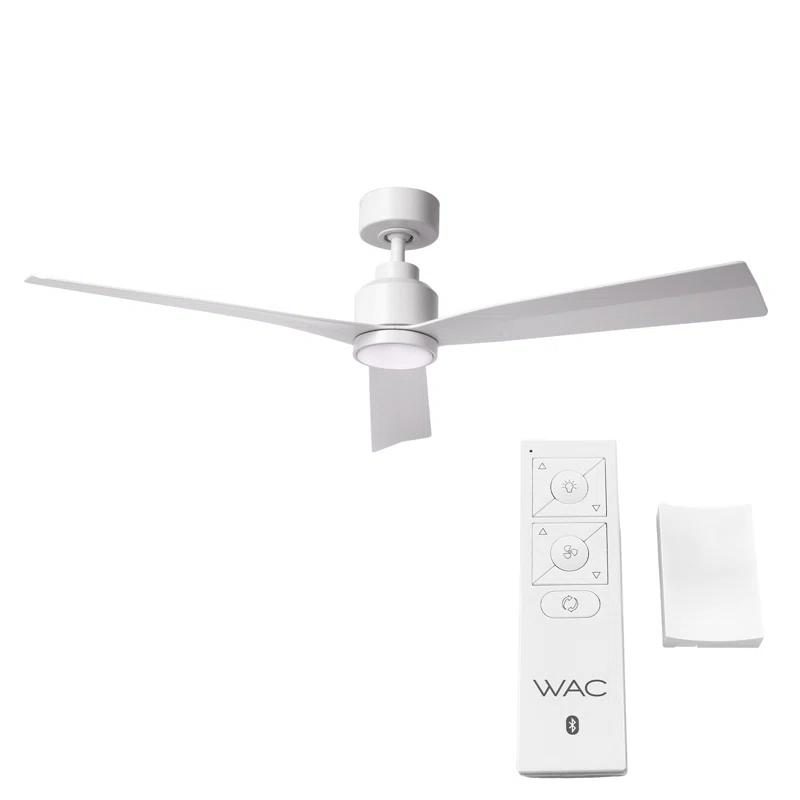 52" Smart Home Compatible 3 Blade Smart Ceiling Fan with Remote