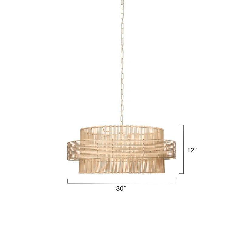 Gaia 2 Light Rattan Dimmable Pendant