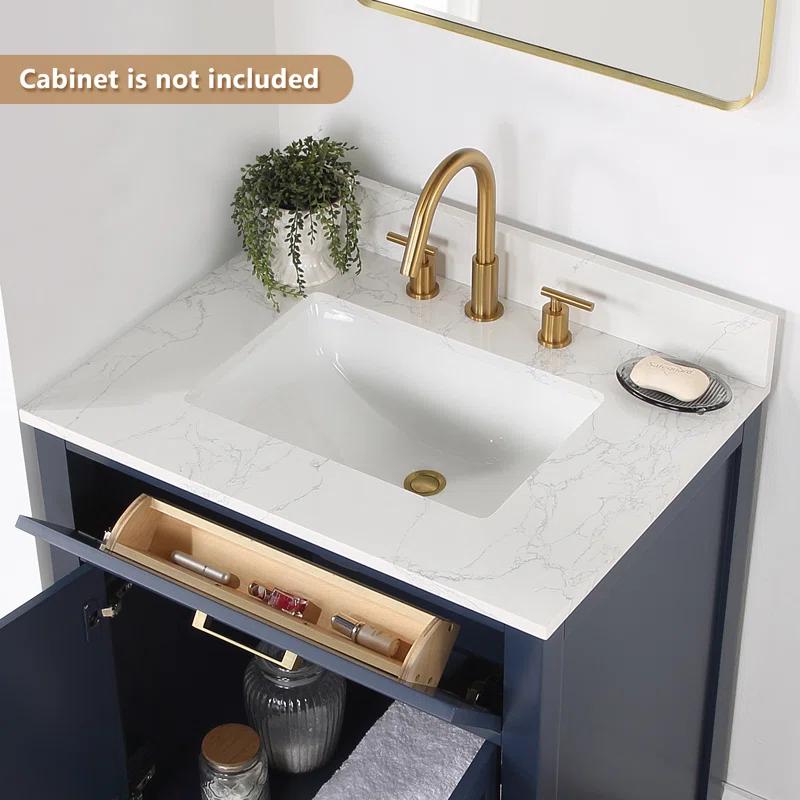 Altair Ceres 31" Engineered Stone Single Bathroom Vanity Top with Sink