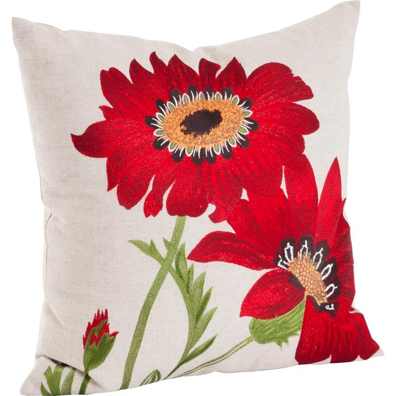 Embroidered Throw Pillow
