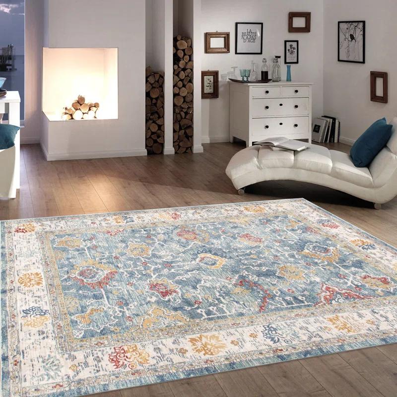 Pasargad Heritage Oriental Light Blue Area Rug