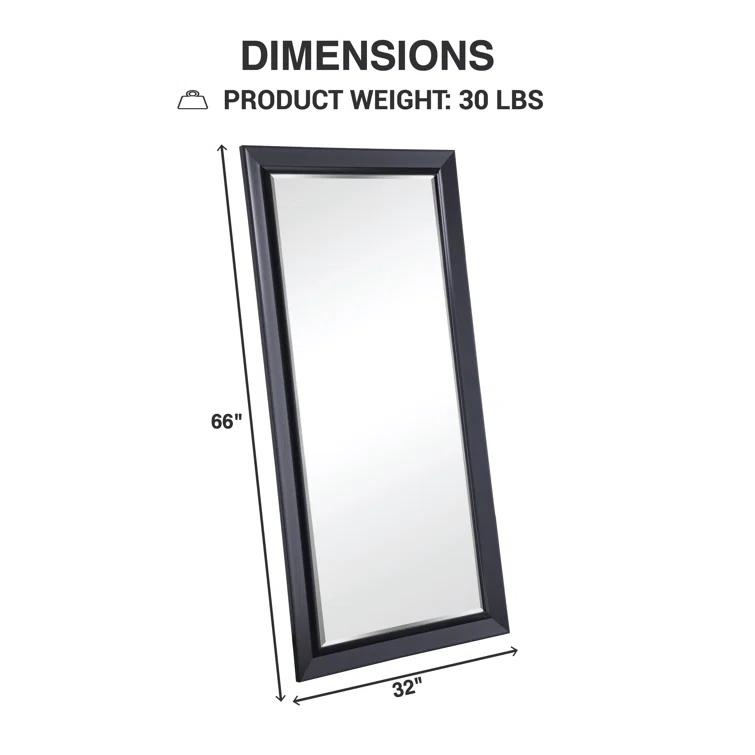 Red Barrel Studio® Chappell Beveled Full Length Huge Floor Mirror XL Mirror Large Standing Silver Floor Mirror
