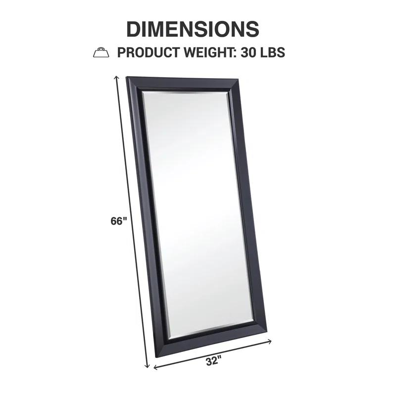 Red Barrel Studio® Chappell Beveled Full Length Huge Floor Mirror XL Mirror Large Standing Silver Floor Mirror