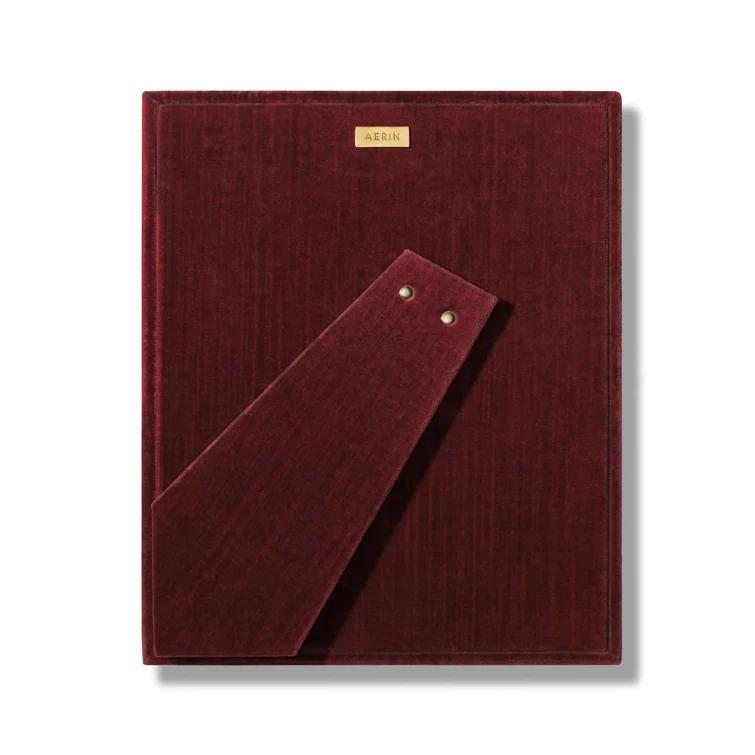 AERIN Valentina Matte Velvet Picture Frame in Cinnabar | Wayfair