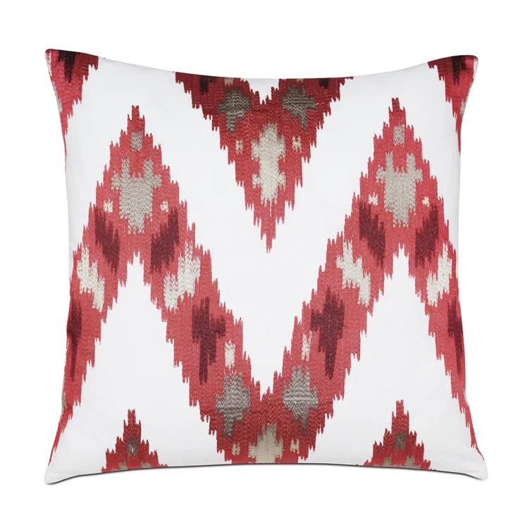Eastern Accents Embroidered Feather Reversible Throw Pillow