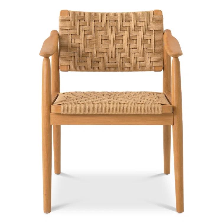 Eichholtz Coral Bay Polyethylene (PE) Wicker Wicker Outdoor Dining Armchair