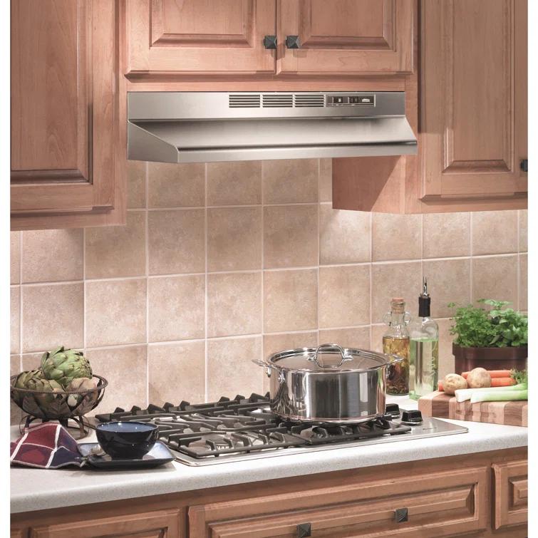 Broan NuTone Broan NuTone 30" Steel 190 CFM Ductless (Non-Vented) Under Cabinet Range Hood with Charcoal Filter 413004