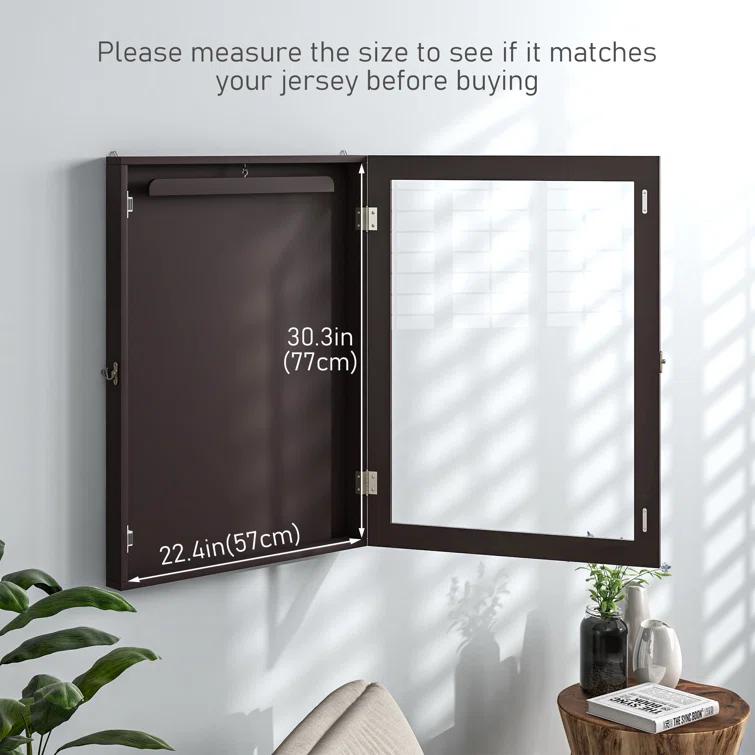 HomCom 2.5'' D Plastic/Acrylic Jersey Case | Wayfair