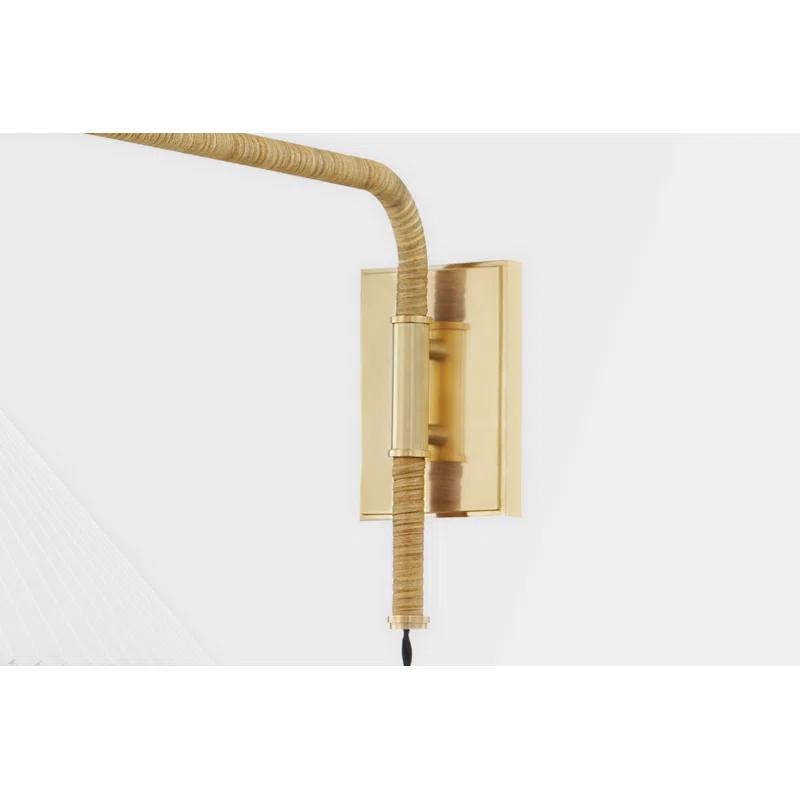 Elyna Plug-In Sconce - Antique Brass