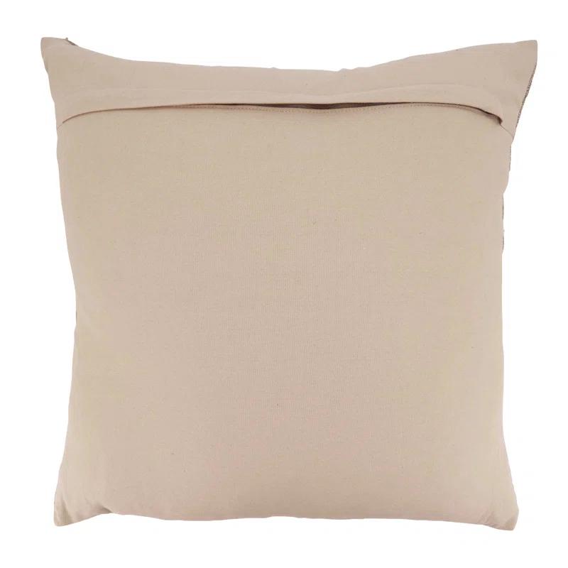 Saro Dudley Collection Striped Cotton Reversible Throw Pillow