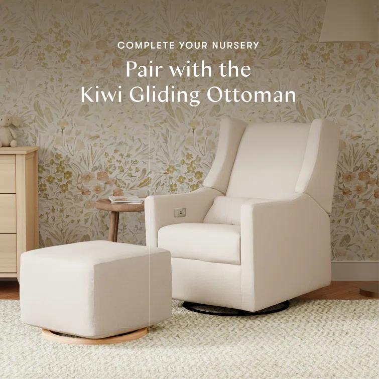Babyletto Kiwi Cream Electronic Swivel Glider Power Recliner Nursery Chair