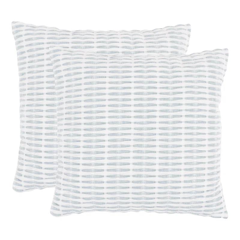 KAF Home Pleated Please Striped Cotton Pillow Cover (Set of 2)