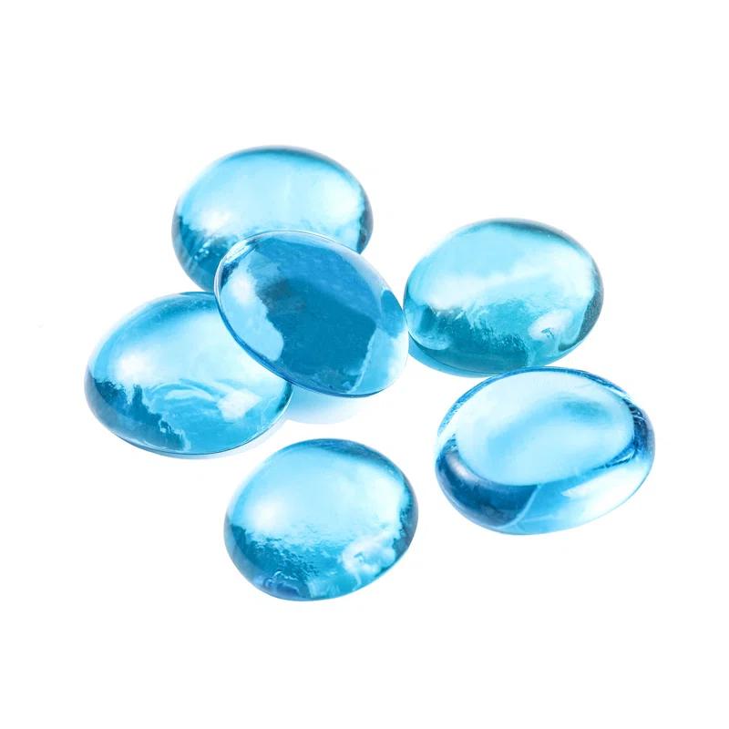 COSIEST 10 Lb. Aqua Blue Fire Glass
