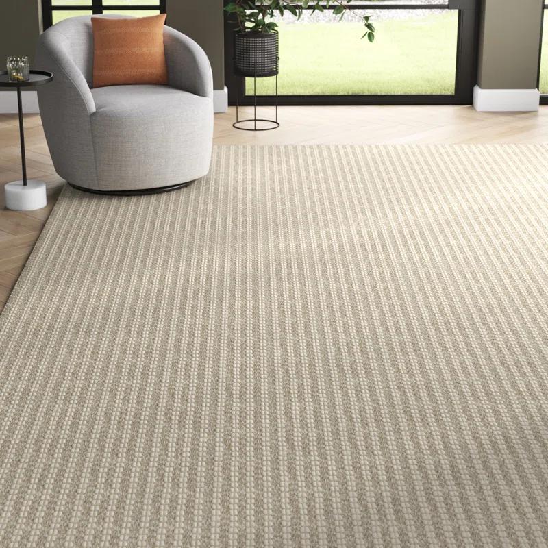 Taos Handwoven Wool Rug - Neutral / 9' x 12'