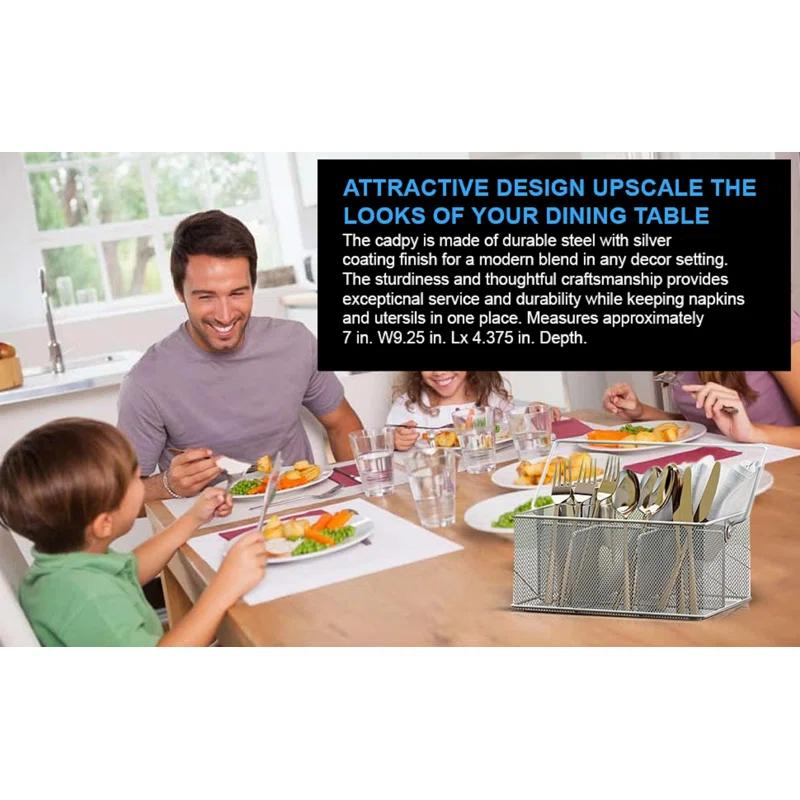 YBM Home Metal Rectangle Flatware Caddy