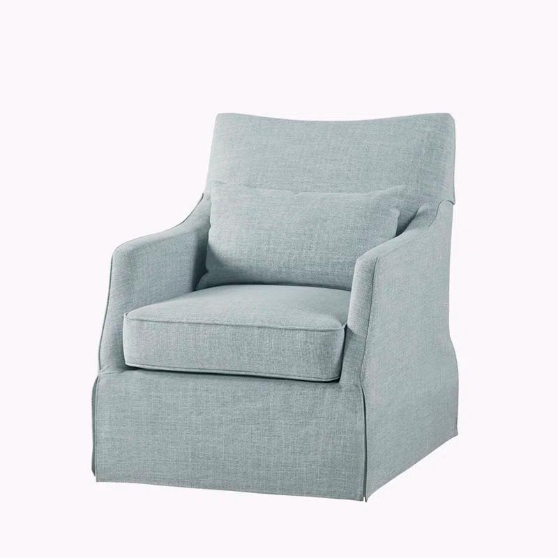 Martha Stewart London 360°Swivel Armchair with Lumbar Pillow