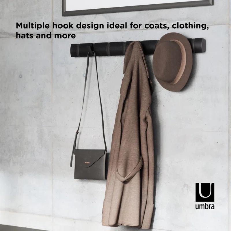 Umbra Flip Solid Wood Wall 8 - Hook Wall Mounted Coat Rack