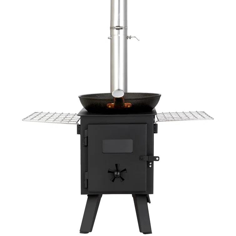 VEVOR 11 Square Feet Natural Vent Freestanding Wood Pellets Stove