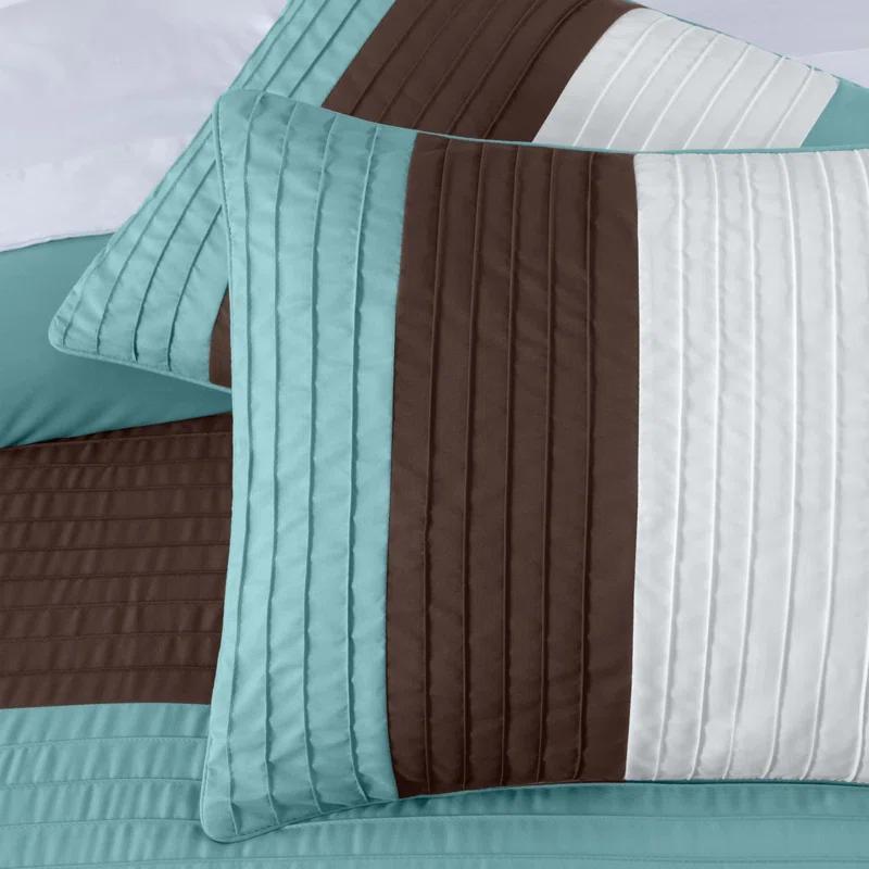 Chezmoi Collection Briar Microfiber Bed in a Bag Comforter Set