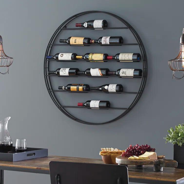 Wine Enthusiast Label View 12 Bottle Wall Mounted Wine Bottle Rack & Reviews | Wayfair