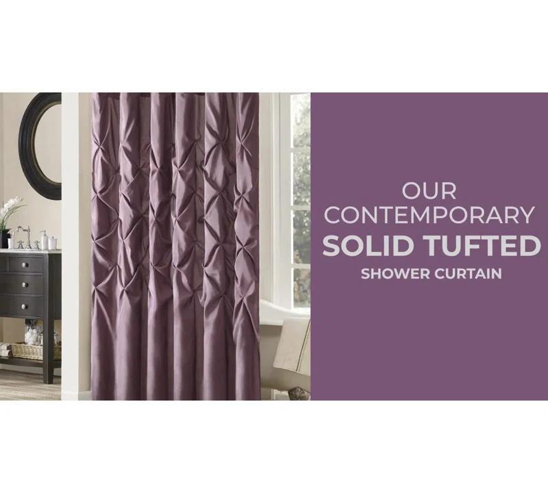 Madison Park Laurel Tufted Semi-Sheer Shower Curtain