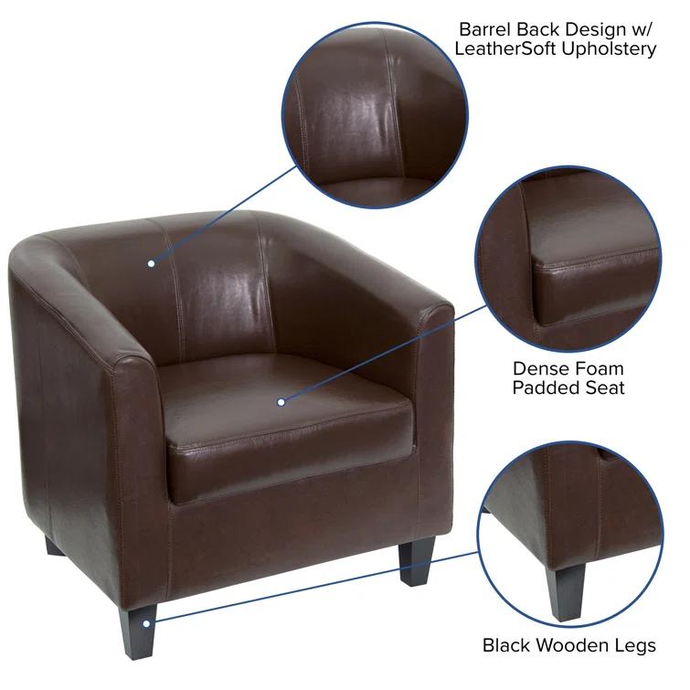 Flash Furniture Katie LeatherSoft Lounge Chair with Sloping Arms