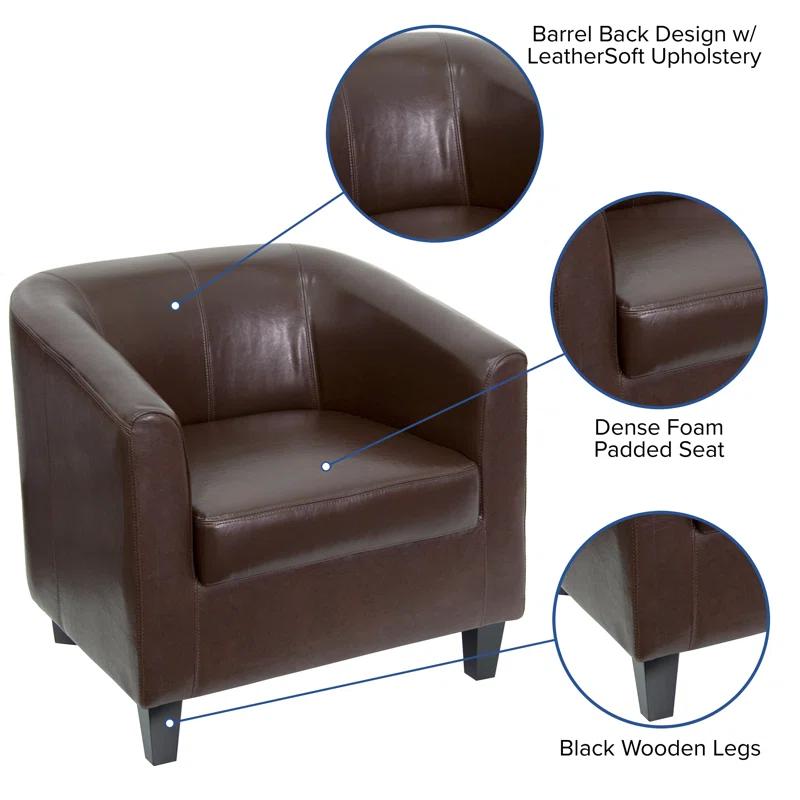 Flash Furniture Katie LeatherSoft Lounge Chair with Sloping Arms