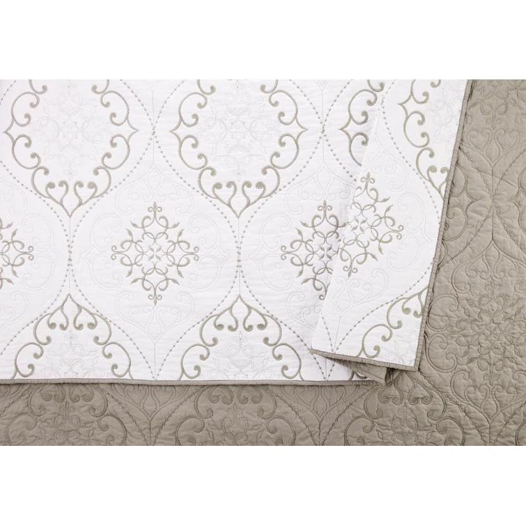 Modern Heirloom Chambers 3-Piece Embroidered Quilt Set