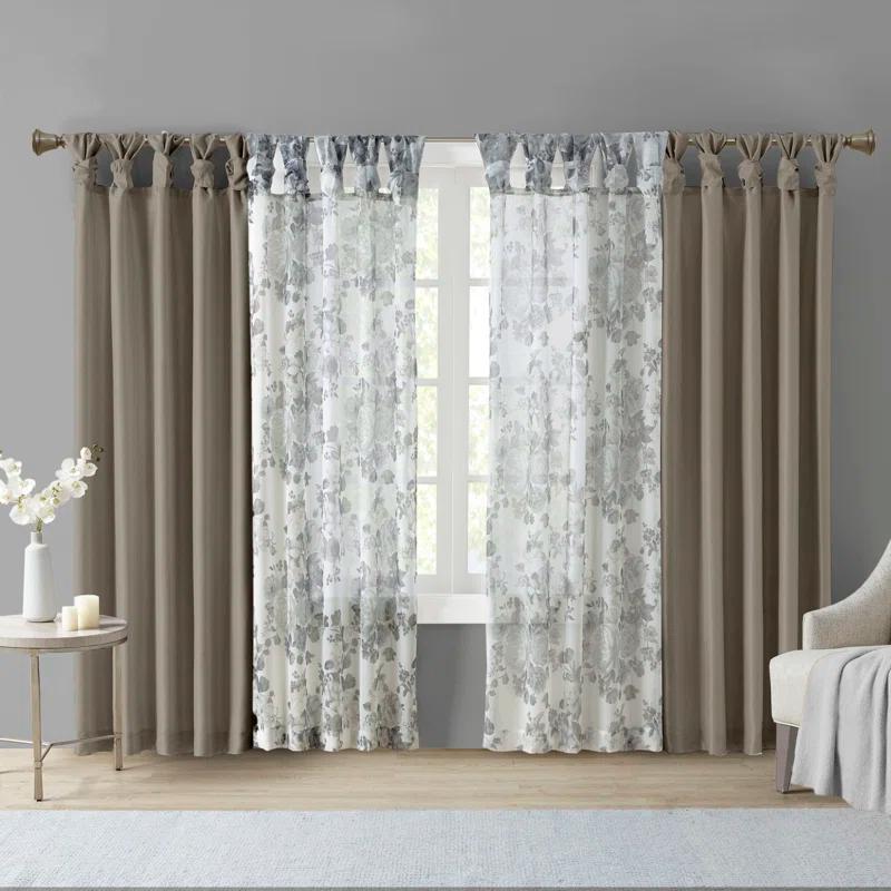 Madison Park Rivau Light-Filtering Single Curtain Panel