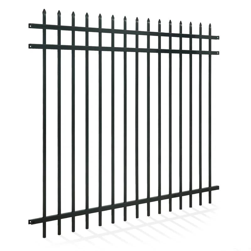 Fencer Wire Fencer Wire 4/ 5/ 6FT H X 6FT W Heavy Duty Pinnacle Fence Barrier Panel, Anti-Rust Metal Fencing Panel
