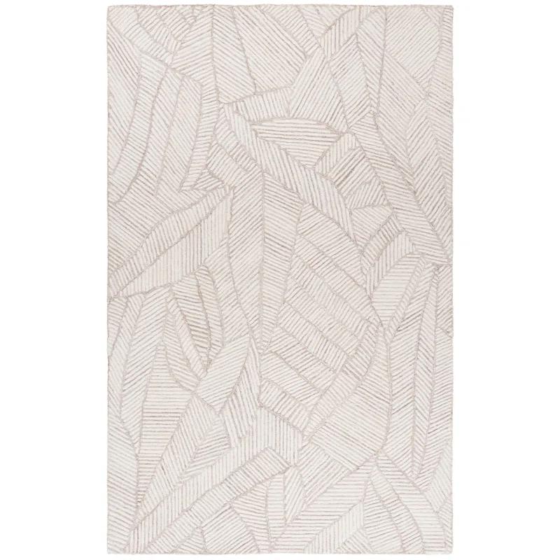 Safavieh Jardin Hand Tufted Wool/Cotton Floral Rug in Pink/Black