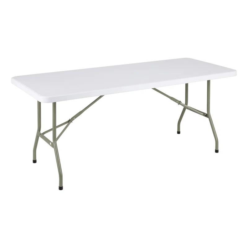 Norwood Commercial Furniture Rectangular Blow-Molded Plastic Indoor/Outdoor Folding Training Table