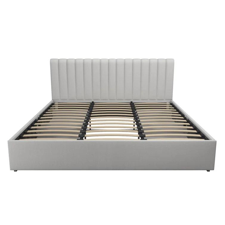Novogratz Brittany Upholstered Unfinished Platform Storage Bed
