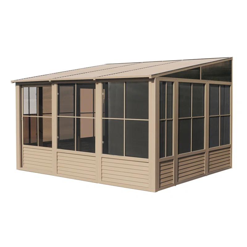 Gazebo Penguin Florence Wall-Mounted Solarium with Metal Roof